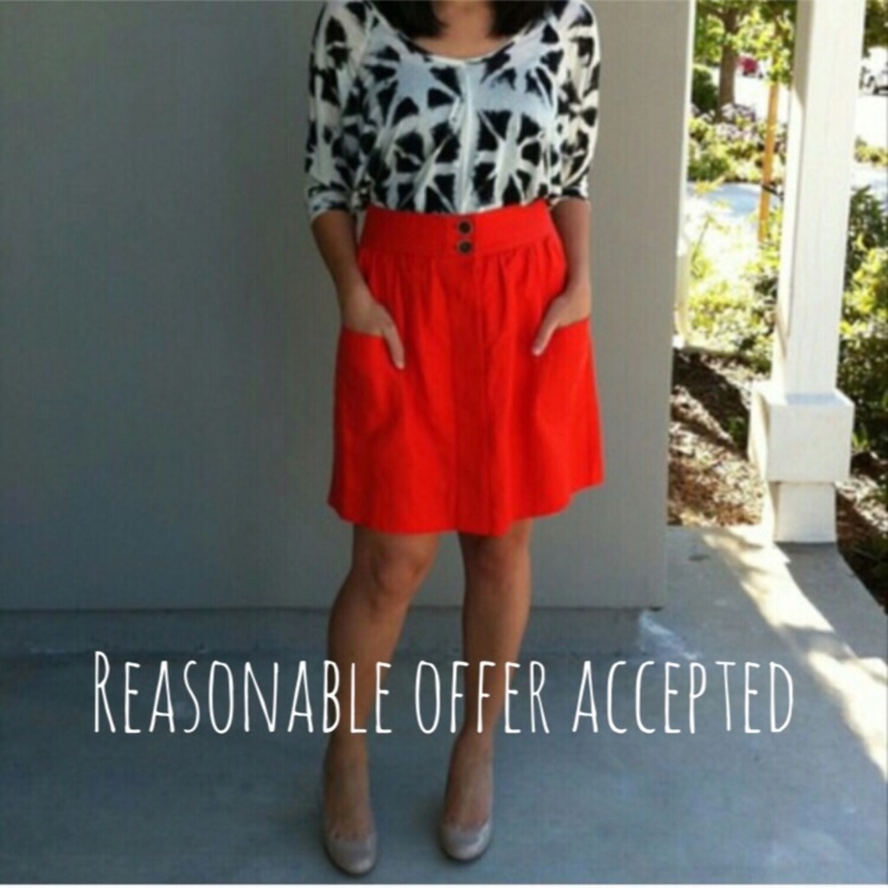 J. Crew button front skirt